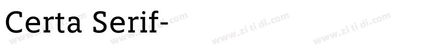Certa Serif字体转换 Certa Serif字体转换